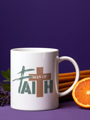 “Man of Faith” Coffee Mug – Christian Gift for Men