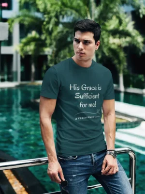 His Grace Is Sufficient for Me – Men’s Classic Christian T-Shirt