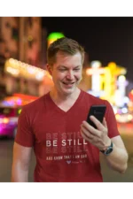 Men-V-Neck-Be-still-and-know-that-i-am-God-Dark-Red 791733227833.png