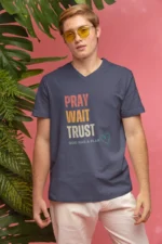 Men-V-neck-Pray-Wait-Trust-Navy-Blue 971733492095.png