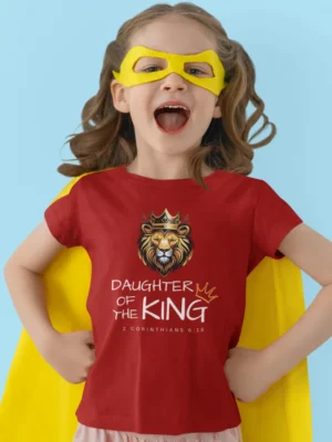 Girls’ Christian T-Shirt: “Daughter of the King” – Inspirational Bible Verse T-Shirt