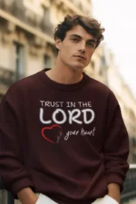 Trust in the Lord with All Your Heart – Men’s Bible Verse Christian Sweatshirt