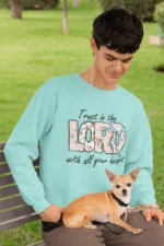 Trust in the Lord with All Your Heart – Men’s Bible Verse Christian Sweatshirt