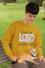 Trust in the Lord with All Your Heart – Men’s Bible Verse Christian Sweatshirt