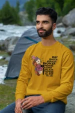 Men-sweatshirt-Way-maker-Mustrad-Yellow Way Maker, Miracle Worker – Men’s Christian Sweatshirt, Inspirational Bible Verse Apparel