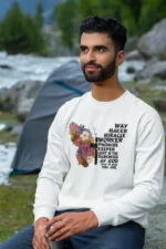 Men-sweatshirt-Way-maker-white Way Maker, Miracle Worker – Men’s Christian Sweatshirt, Inspirational Bible Verse Apparel