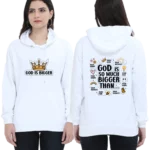 Women Hoodie God Is So Much Bigger White2