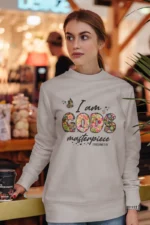 Women-sweatshirt-I-am-Gods-Masterpiece-Grey-melange 781739352146.png