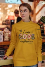 Women-sweatshirt-I-am-Gods-Masterpiece-Mustrad-Yellow 681739352287.png