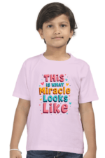 This Is What a Miracle Looks Like – Kids’ Christian Bible Verse Printed T-Shirt
