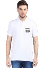 White1 His Grace Is Enough – Men’s Bible Verse Christian Polo T-Shirt
