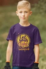Let Your Light Shine – Kids’ Christian Bible Verse Printed T-Shirt