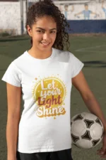 Let Your Light Shine – Kids’ Christian Bible Verse Printed T-Shirt
