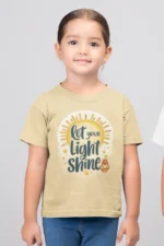 Let Your Light Shine – Kids’ Christian Bible Verse Printed T-Shirt
