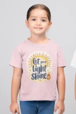 Let Your Light Shine – Kids’ Christian Bible Verse Printed T-Shirt