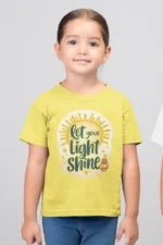 Let Your Light Shine – Kids’ Christian Bible Verse Printed T-Shirt