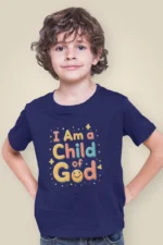 Kids-T-shirt-I-am-Child-of-God-Royal-Blue I Am a Child of God – Kids’ Christian Bible Verse Printed T-Shirt