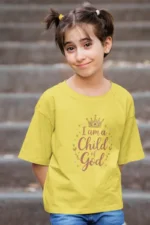 Kids-T-shirt-I-am-a-Child-of-God-New-Yellow I Am a Child of God – Kids’ Christian Bible Verse Printed T-Shirt