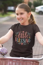 Little Blessing – Kids’ Christian Bible Verse Printed T-Shirt