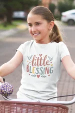 Little Blessing – Kids’ Christian Bible Verse Printed T-Shirt