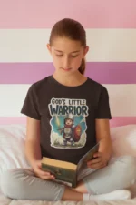 God’s Little Warrior – Kids’ Christian Bible Verse Printed T-Shirt