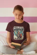 God’s Little Warrior – Kids’ Christian Bible Verse Printed T-Shirt