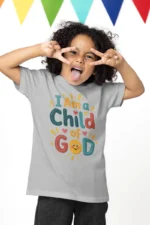 I Am a Child of God – Kids’ Christian Bible Verse Printed T-Shirt