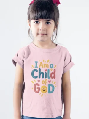 I Am a Child of God – Kids’ Christian Bible Verse Printed T-Shirt