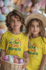 Our Tiny Miracle – Kids’ Christian Bible Verse Printed T-Shirt