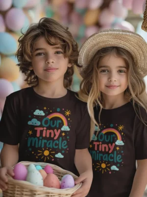 Our Tiny Miracle – Kids’ Christian Bible Verse Printed T-Shirt