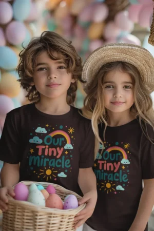 Our Tiny Miracle – Kids’ Christian Bible Verse Printed T-Shirt