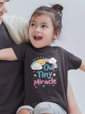 Our Tiny Miracle – Kids’ Christian Bible Verse Printed T-Shir