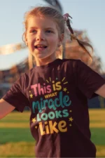 This Is What a Miracle Looks Like – Kids’ Christian Bible Verse Printed T-Shirt