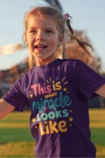 This Is What a Miracle Looks Like – Kids’ Christian Bible Verse Printed T-Shirt