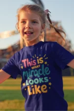 This Is What a Miracle Looks Like – Kids’ Christian Bible Verse Printed T-Shirt