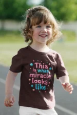 This Is What a Miracle Looks Like – Kids’ Christian Bible Verse Printed T-Shirt