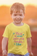 This Is What a Miracle Looks Like – Kids’ Christian Bible Verse Printed T-Shirt