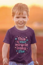 This Is What a Miracle Looks Like – Kids’ Christian Bible Verse Printed T-Shirt