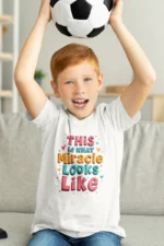 This Is What a Miracle Looks Like – Kids’ Christian Bible Verse Printed T-Shirt