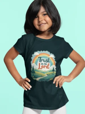 Trust in the Lord – Kids’ Christian Bible Verse Printed T-Shirt