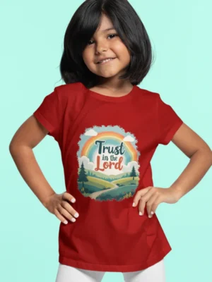 Trust in the Lord – Kids’ Christian Bible Verse Printed T-Shirt