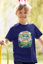 Trust in the Lord – Kids’ Christian Bible Verse Printed T-Shirt