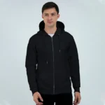 Unisex zipper hoodies black