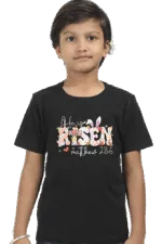 Black He Is Risen – Kids’ Christian Bible Verse T-Shirt