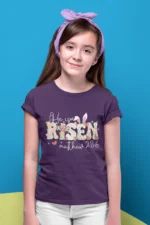 He Is Risen – Kids’ Christian Bible Verse T-Shirt
