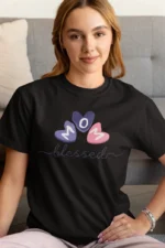 Women-T-Shirt-Blessed-Mom-Black Blessed Mom – Women’s Mother’s Day T-Shirt