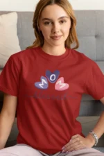 Women-T-Shirt-Blessed-Mom-Red Blessed Mom – Women’s Mother’s Day T-Shirt