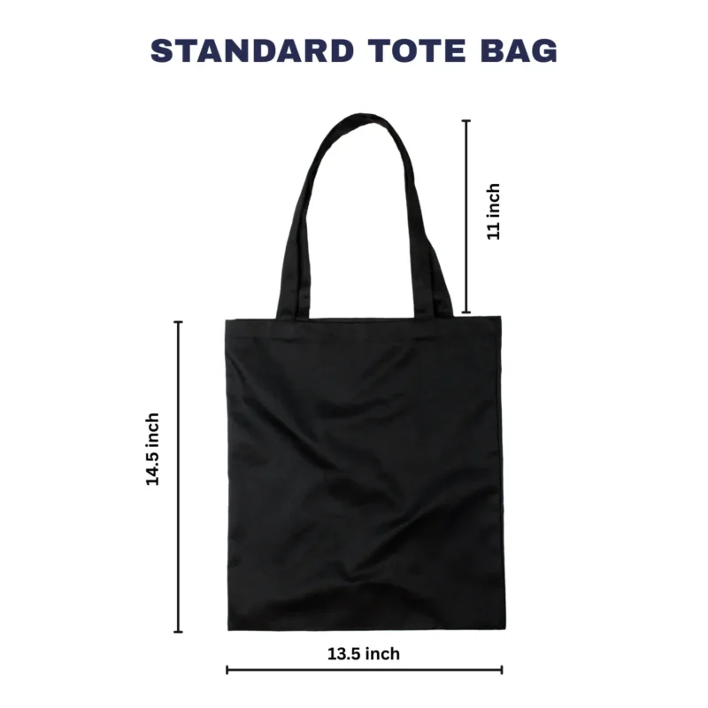 Standard tote bag size chart