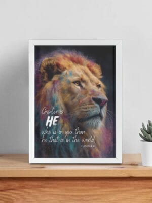 Greater is He - Christian Framed Poster WallArt 12x16"
