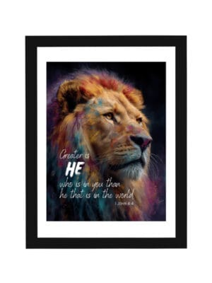 Greater is He - Christian Framed Poster WallArt 18x24"